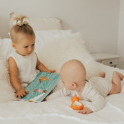 Coffret cadeau 'mini Lecteur' - Coffret cadeau avec des livres de chevet pour bébé et un mini anneau de dentition Mizzie 
